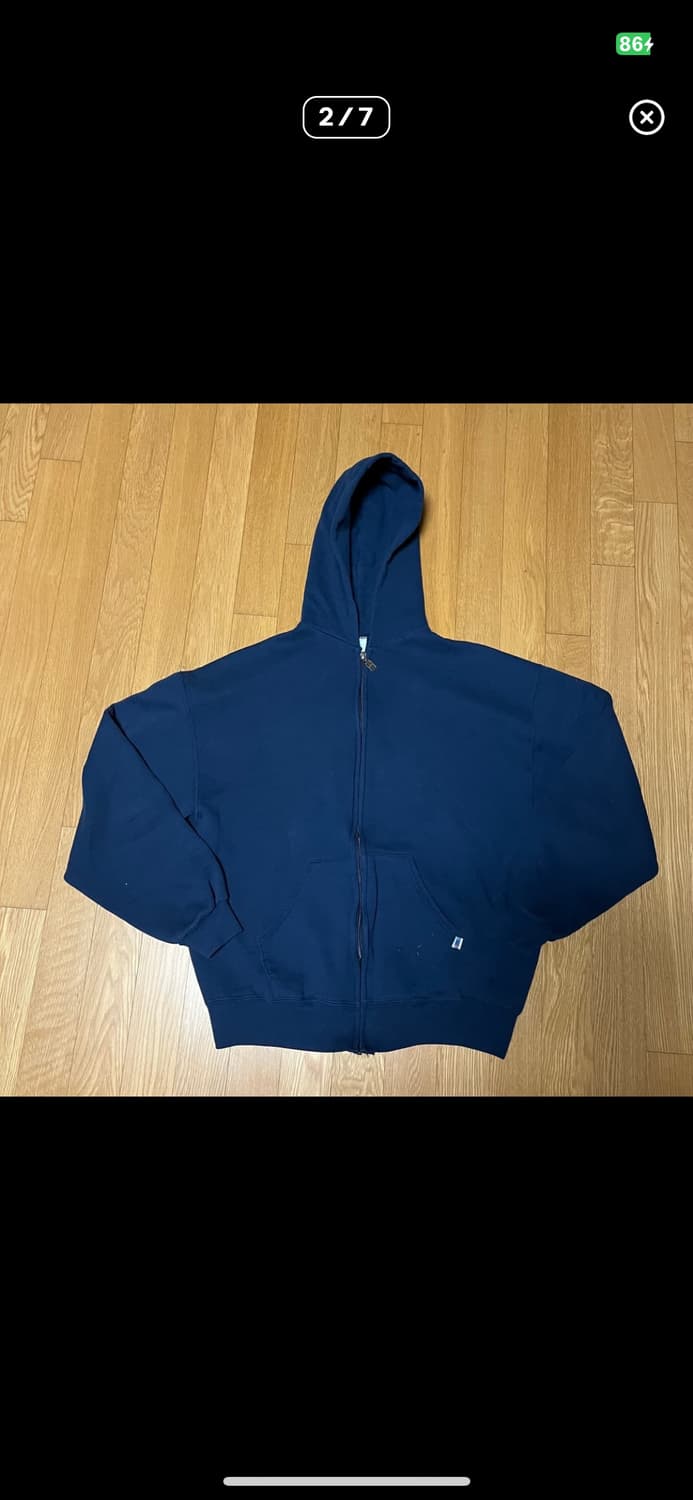 러셀 후드집업 네이비 L 상품이미지3