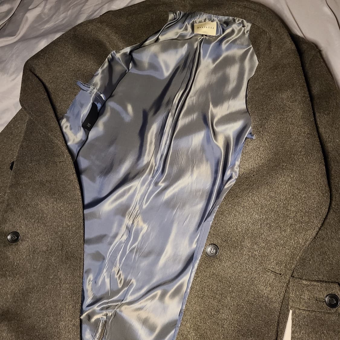 비긴202 707 밀리터리 알파카 코트 3 카키 상품이미지3