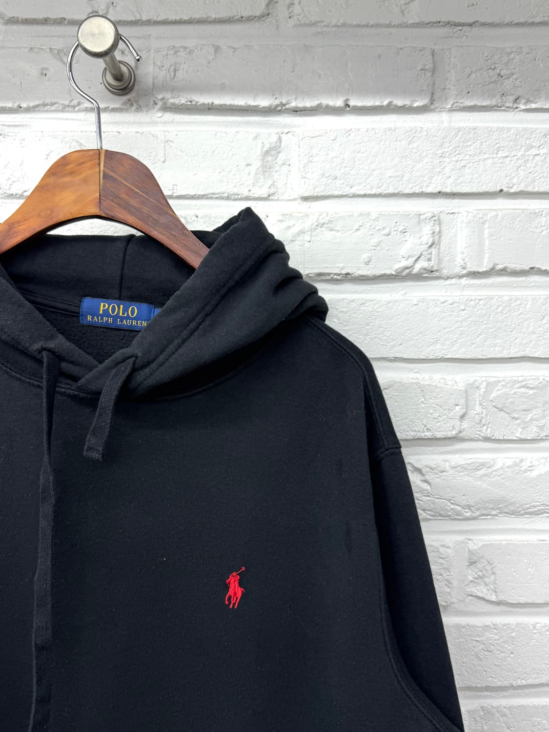 폴로 블랙 후드티 상품이미지4