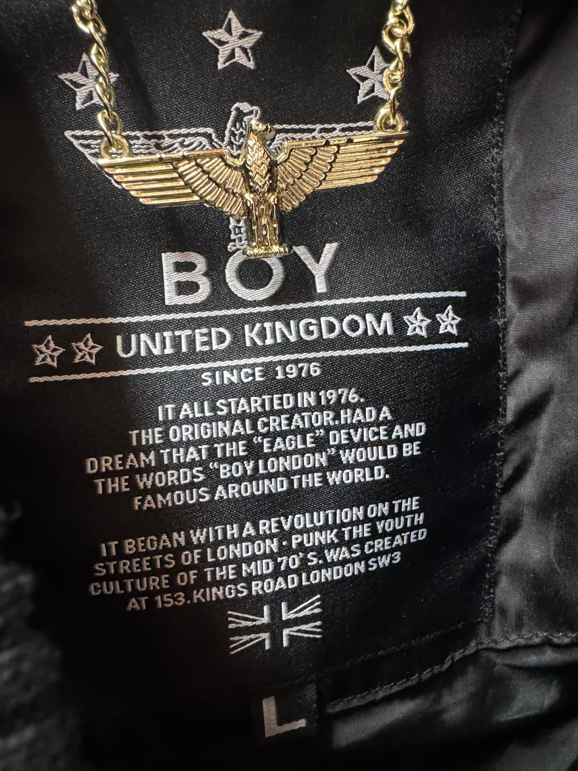 보이런던 빈티지 골드 윙 디자인 항공점퍼 L(XL) 상품이미지5