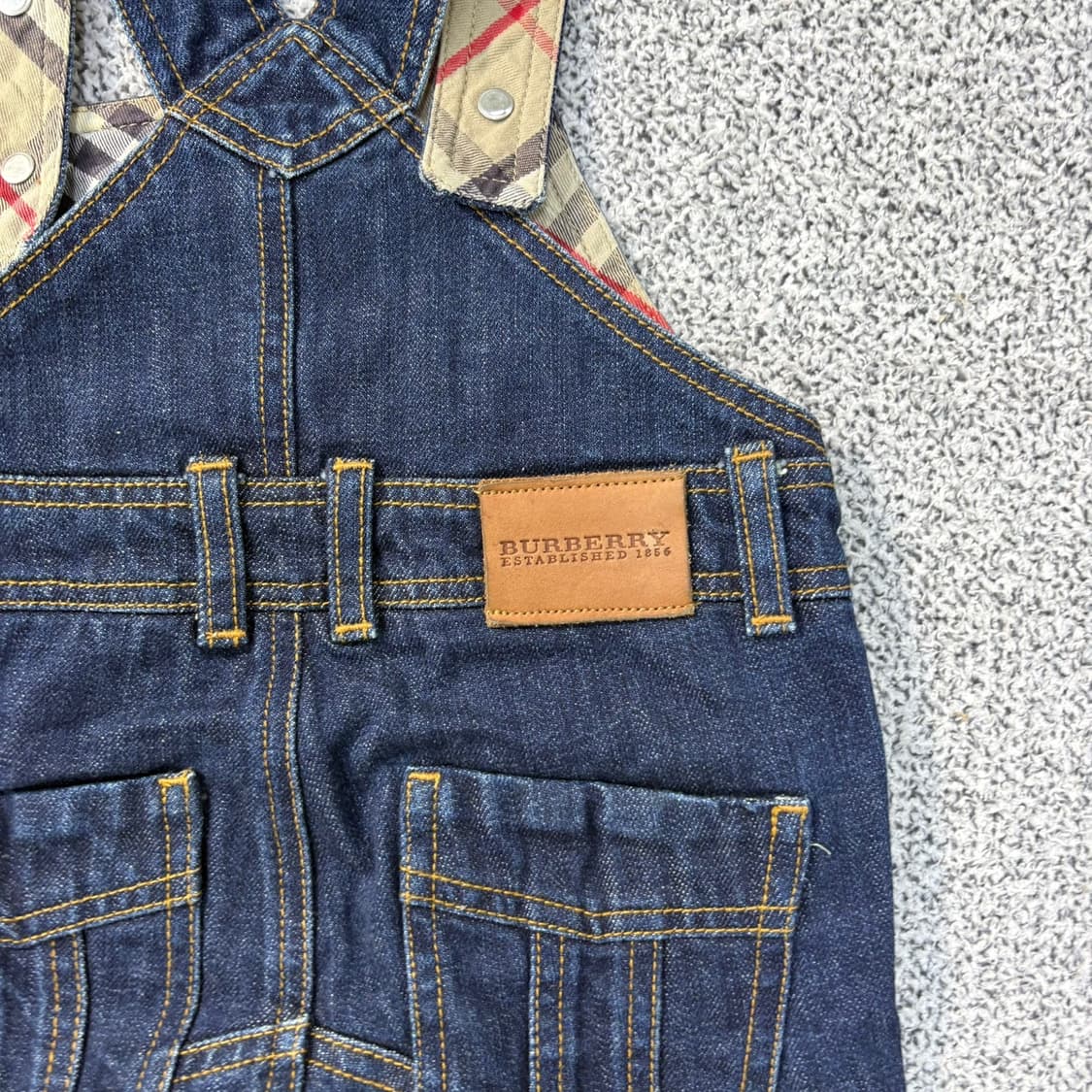 18M 버버리 키즈 데님 멜빵바지 0323J 상품이미지3
