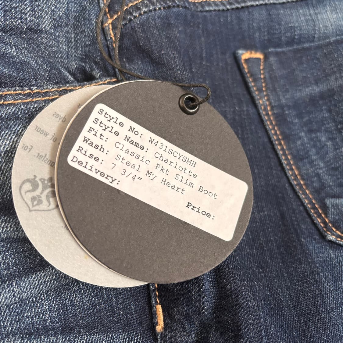 SIWY 씨위 슬림 26 스판 데님 청바지 실루엣 부츠컷 샬럿 상품이미지6