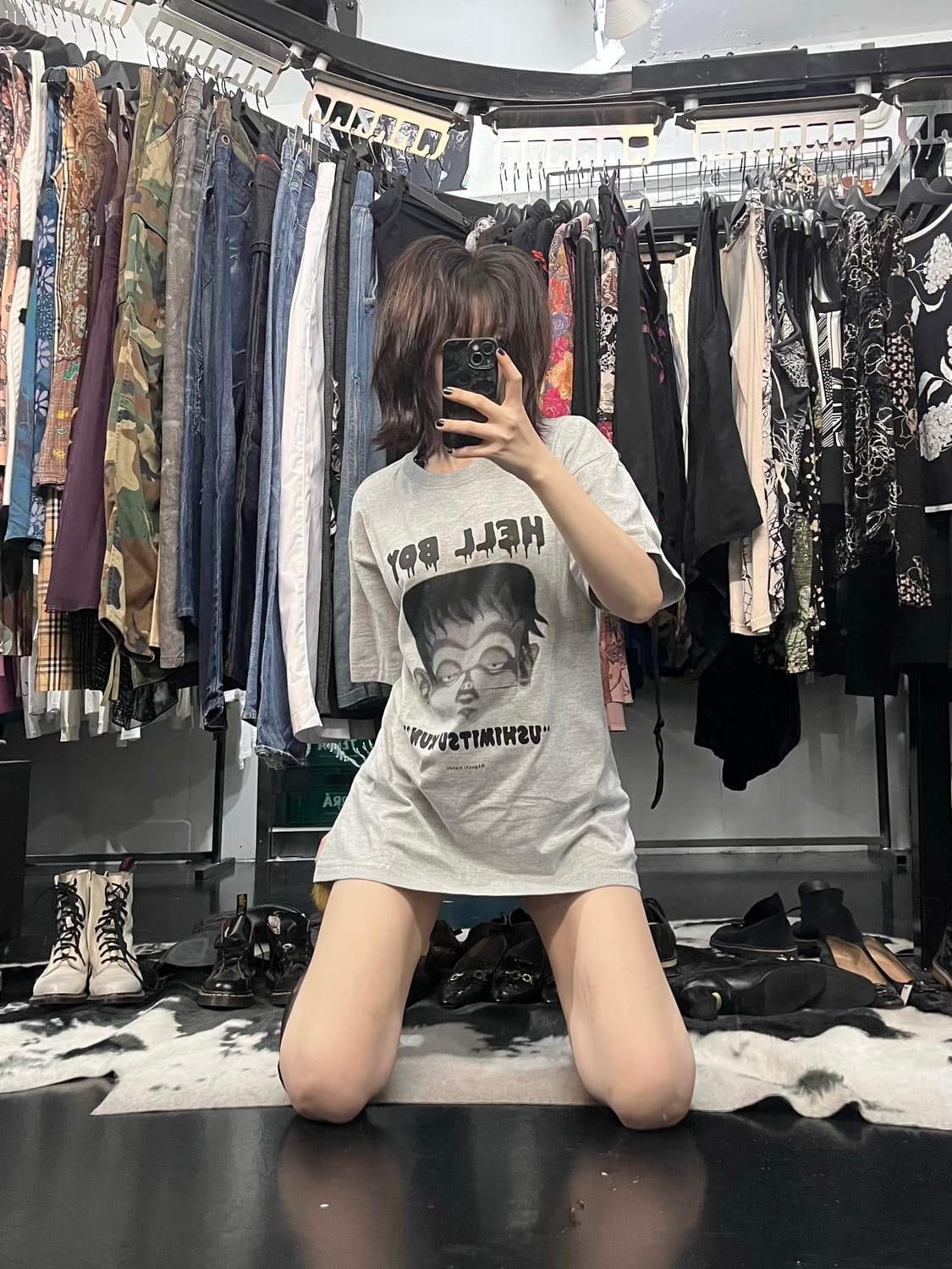 united athlete 그레이 프린팅 반팔 상품이미지1
