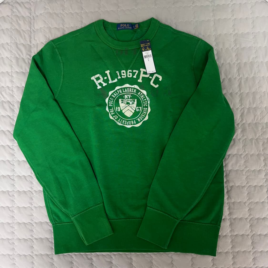 폴로 랄프로렌 아이코닉 그린 맨투맨 L 새제품 상품이미지1