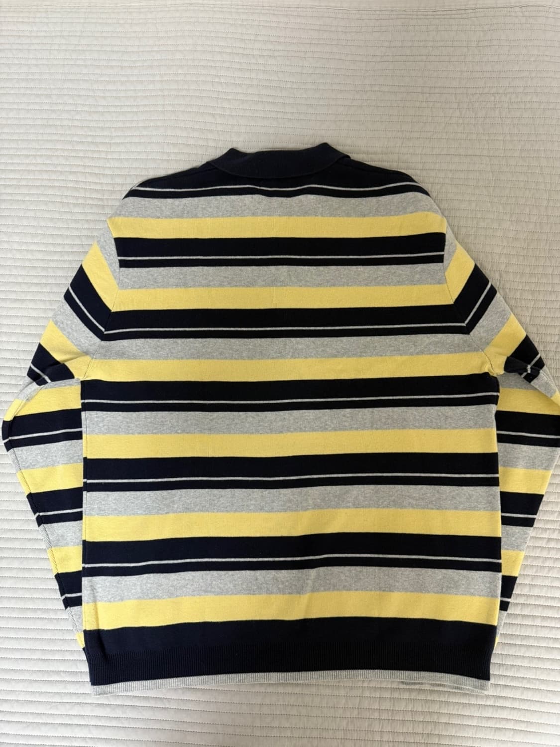 [S] 슈프림 스트라이프 집 롱슬리브 폴로 네이비 상품이미지4