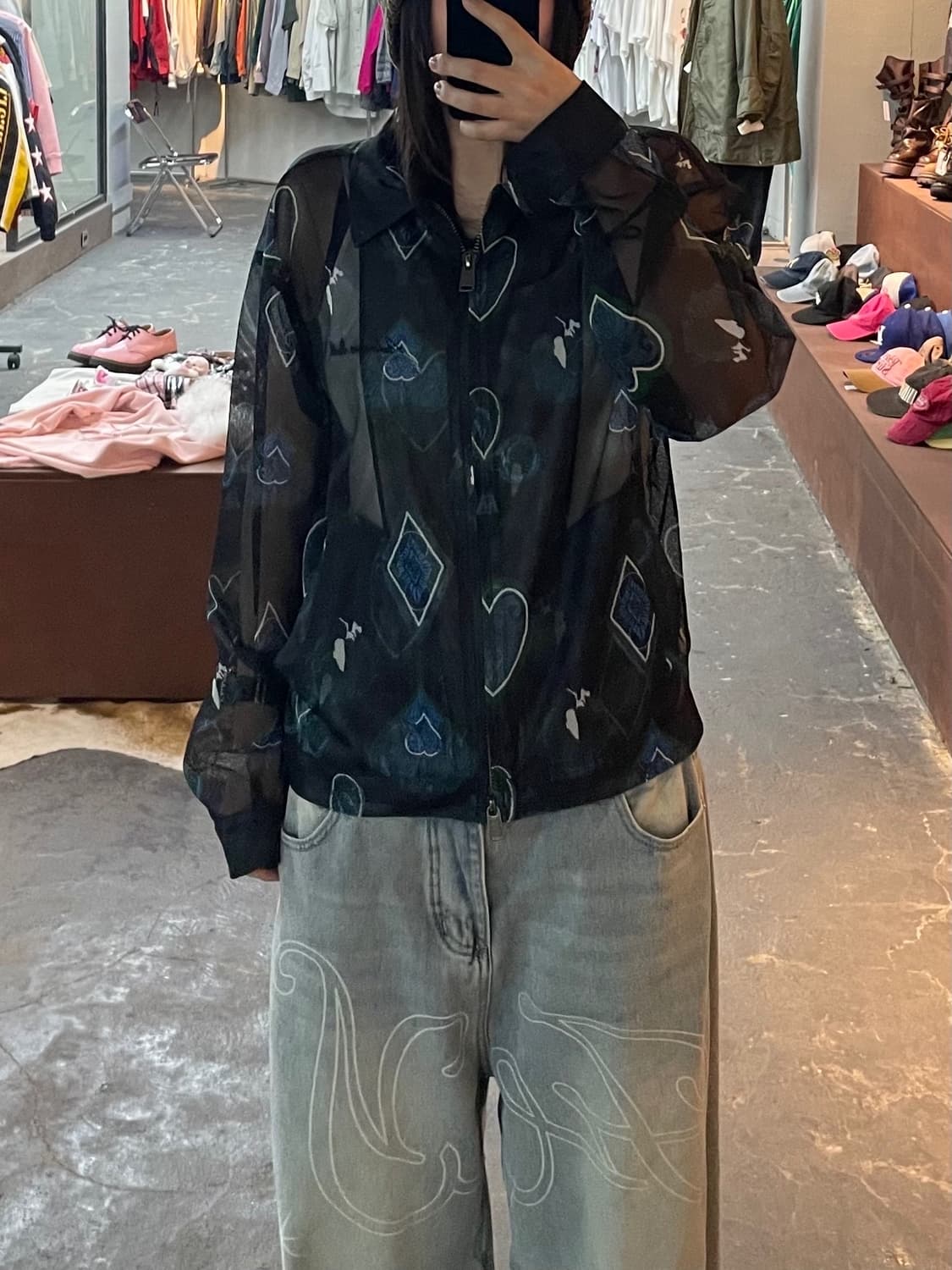 앤더슨벨 쉬어 매쉬 집업 자켓 H1836 상품이미지1