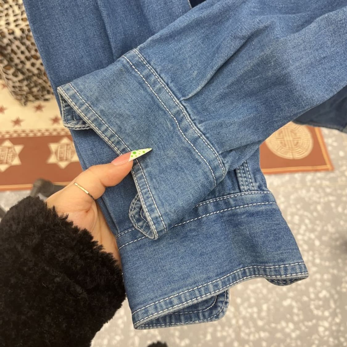 디젤 레트로 빈티지 90's 트러커 워크 데님 셔츠 M C09047 상품이미지7