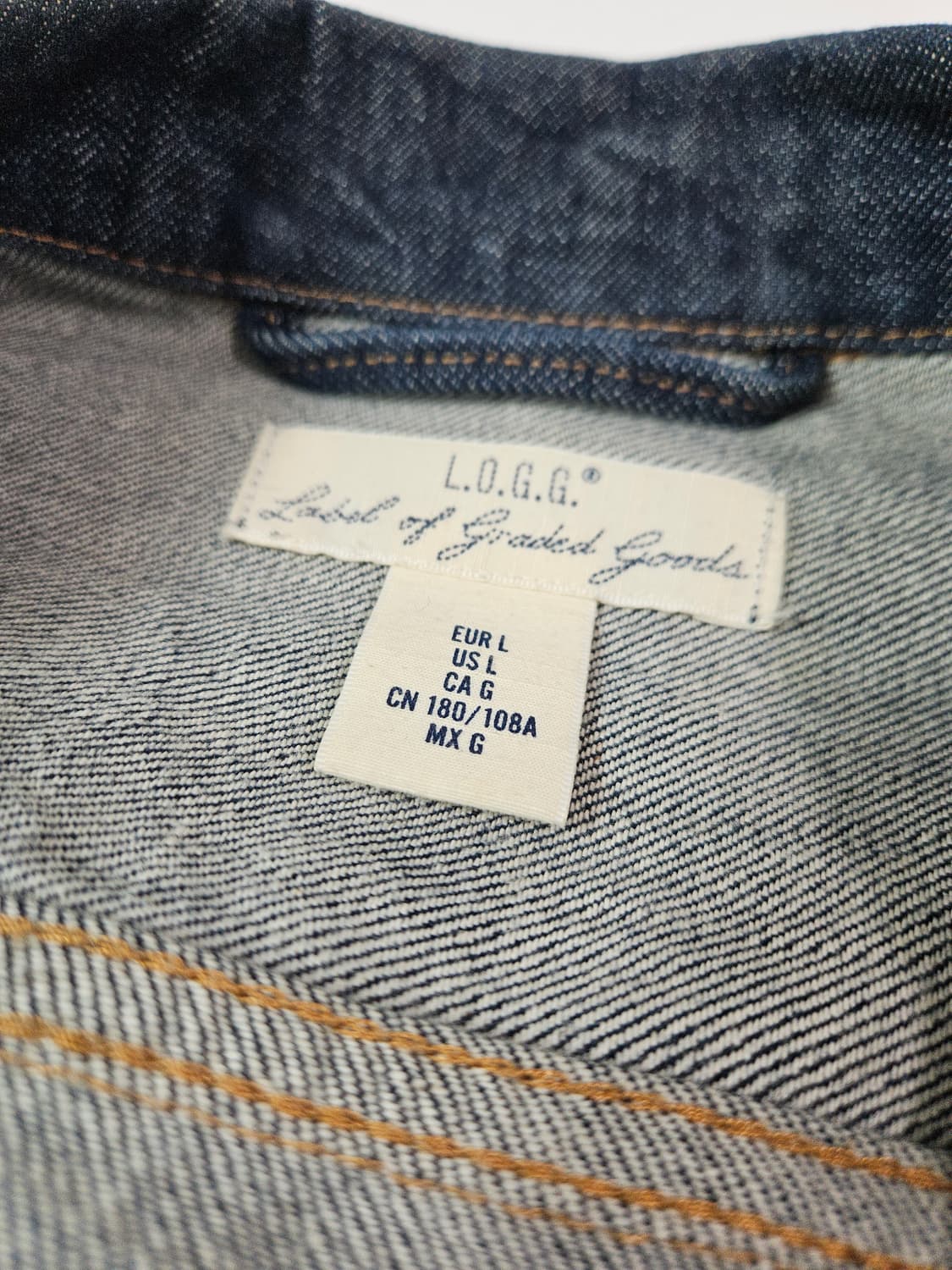 LOGG 생지 데님자켓 트러커 흐앤므 L 상품이미지3