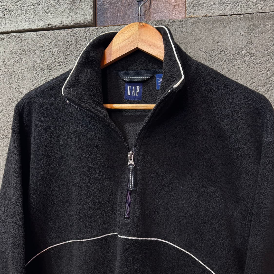 갭 GAP 블랙 하프 집업 후리스 (L)   상품이미지2