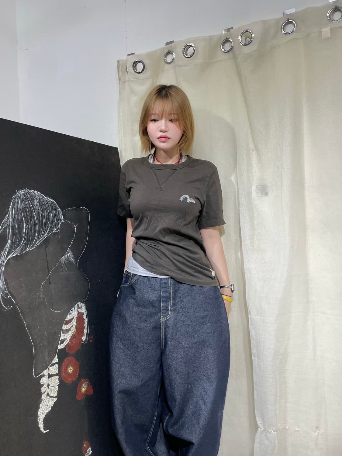 에비수 헤리티지 라인 빅 프린팅 빈팔티 상품이미지1