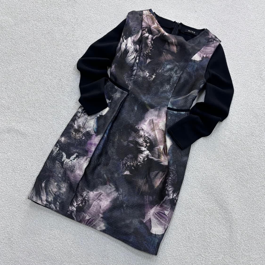 88-98-165 마인 마블패턴 미디 원피스 0428E 상품이미지1