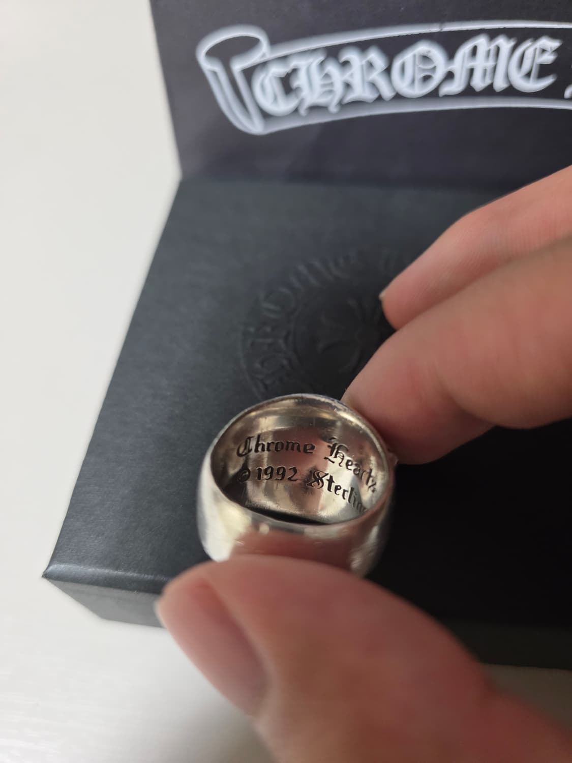 [us8.5,세척완료]크롬하츠 키퍼 크로스링 상품이미지7