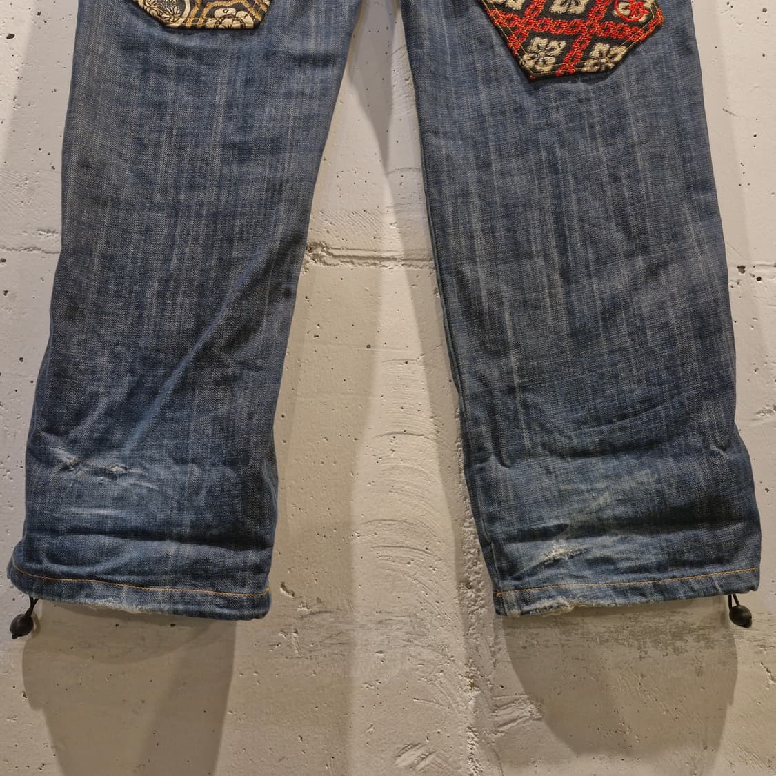 일본 JPN 빈티지 오리엔탈 패치워크 자수 데님 상품이미지5