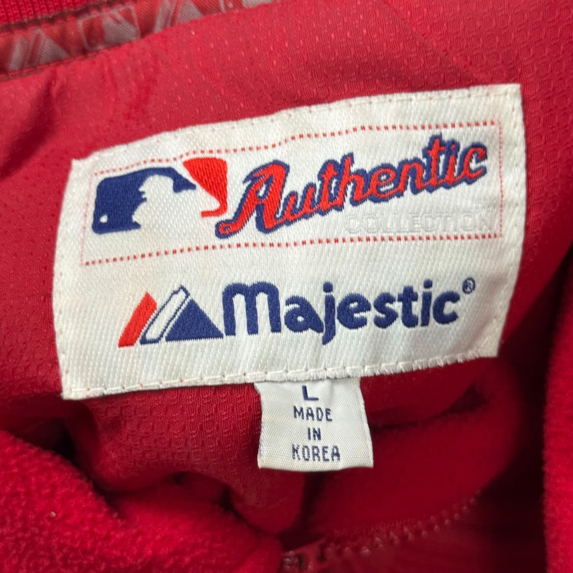 (L) 마제스틱 보스턴 레드삭스 덕아웃 자켓 레드 상품이미지5