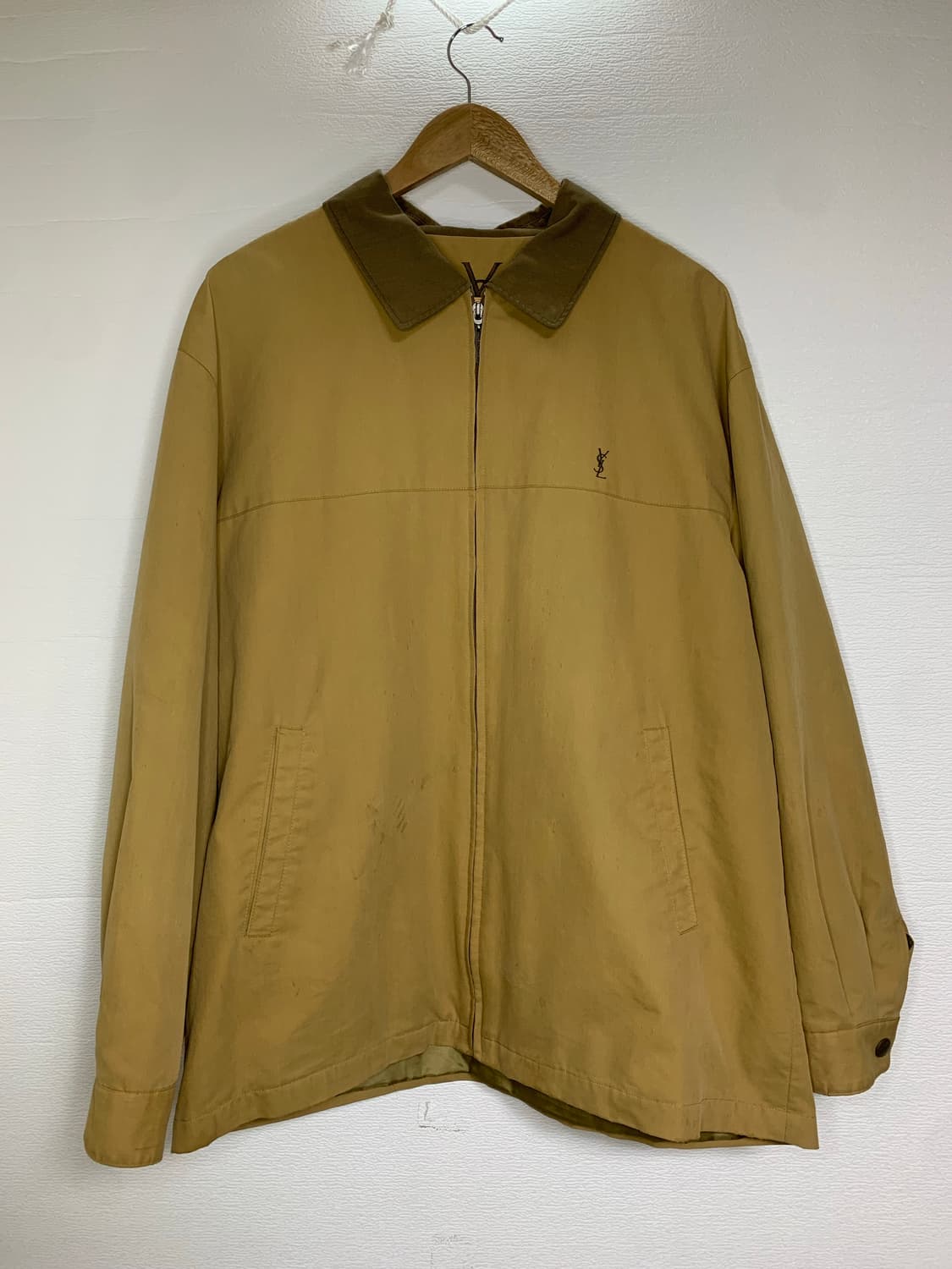 입생로랑 YSL 브라운넥 카멜 블루종 자켓 L 상품이미지1