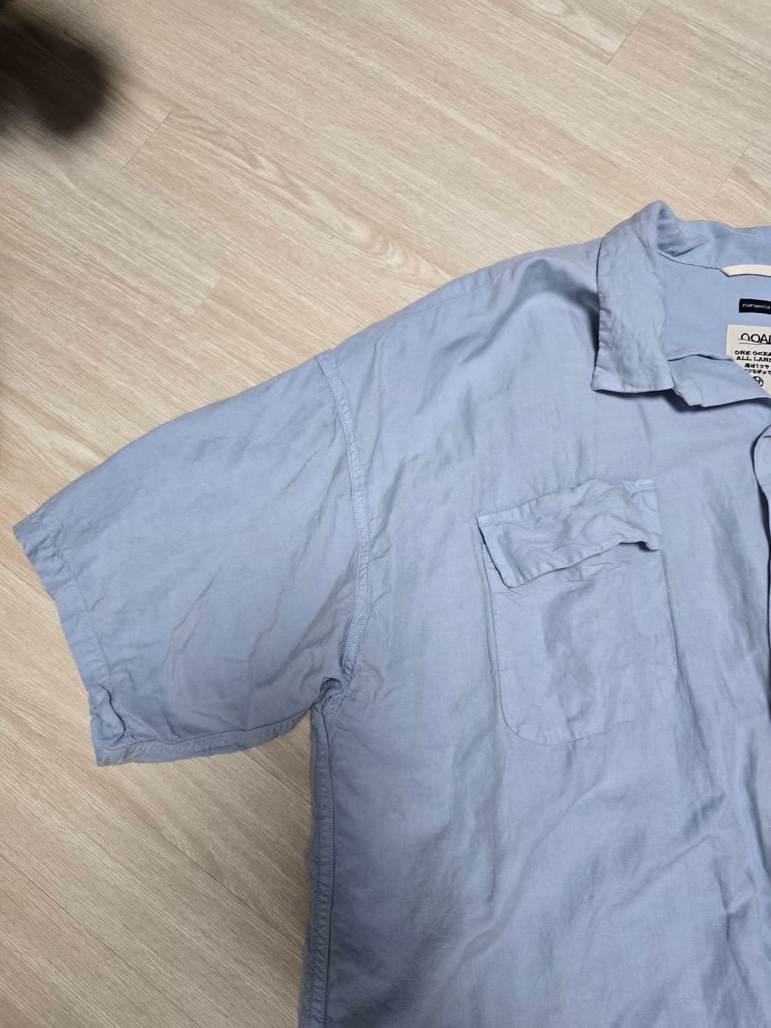 나나미카 Open Collar Cupra Hemp S/S 셔츠- XL 상품이미지2