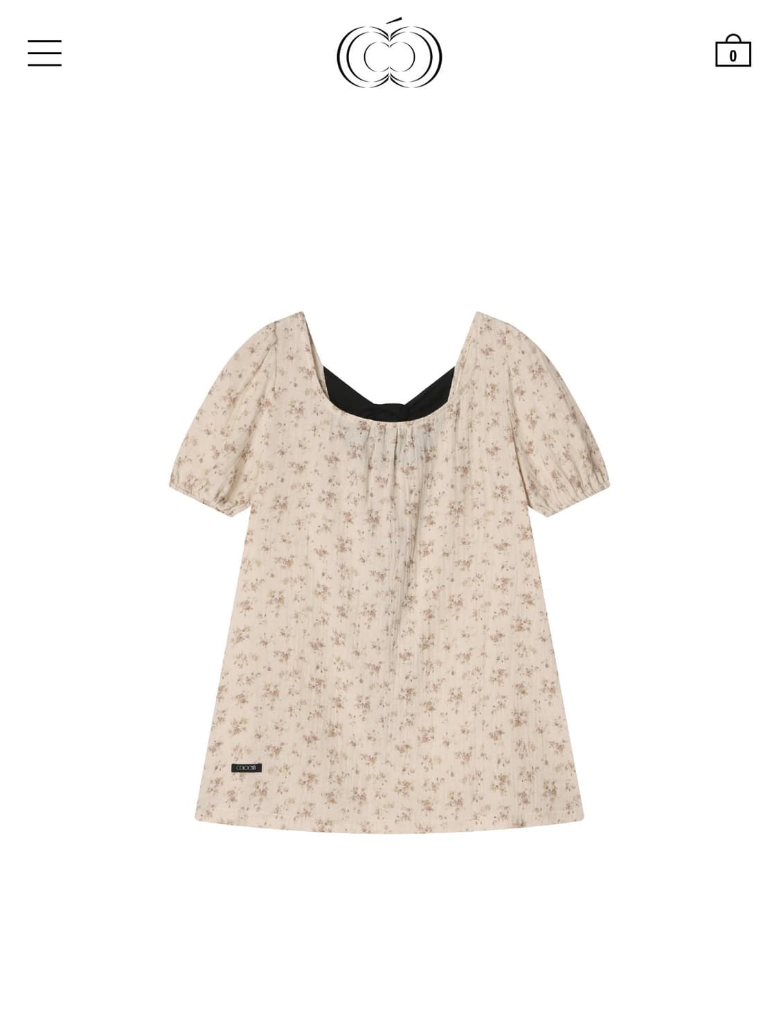 콜로신스 BLACK TIE BLOUSE VINTAGE FLOWER 상품이미지1