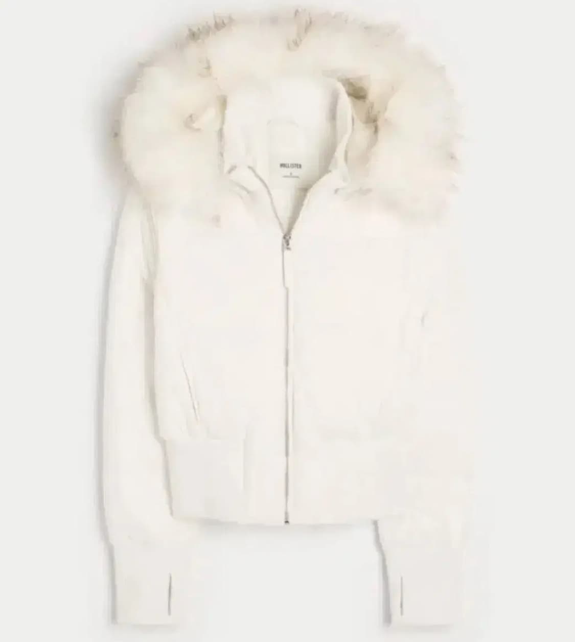 홀리스터 퍼 패딩 갸루 화이트 M 상품이미지2