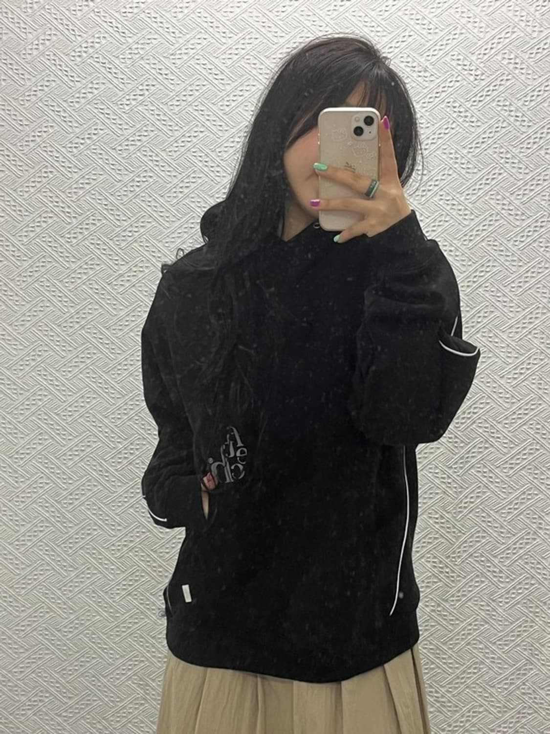 페치선데이 스트릿 힙합 레터링 기모 후드티 C06565 상품이미지2