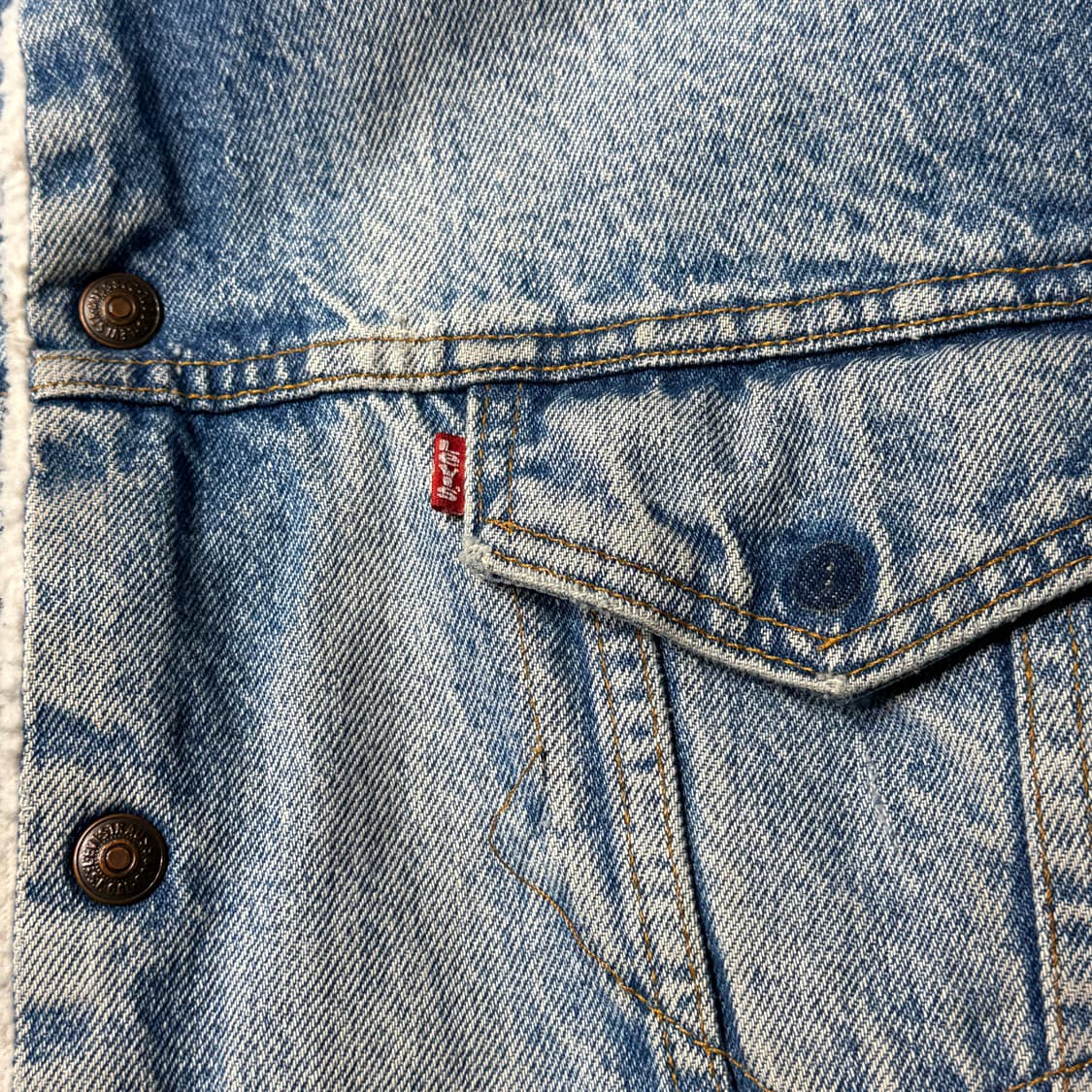 80s USA 리바이스 쉐르파 데님 트러커 (old-8532) 상품이미지5
