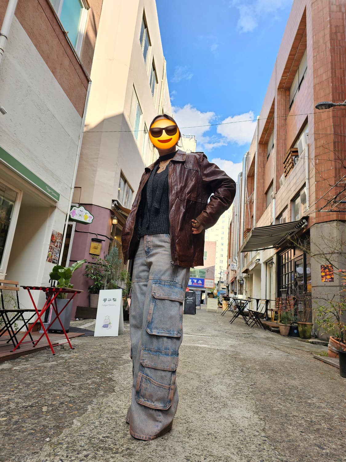 Manhattan Transfer 에이징 워싱 램스킨 싱글라이더 상품이미지1