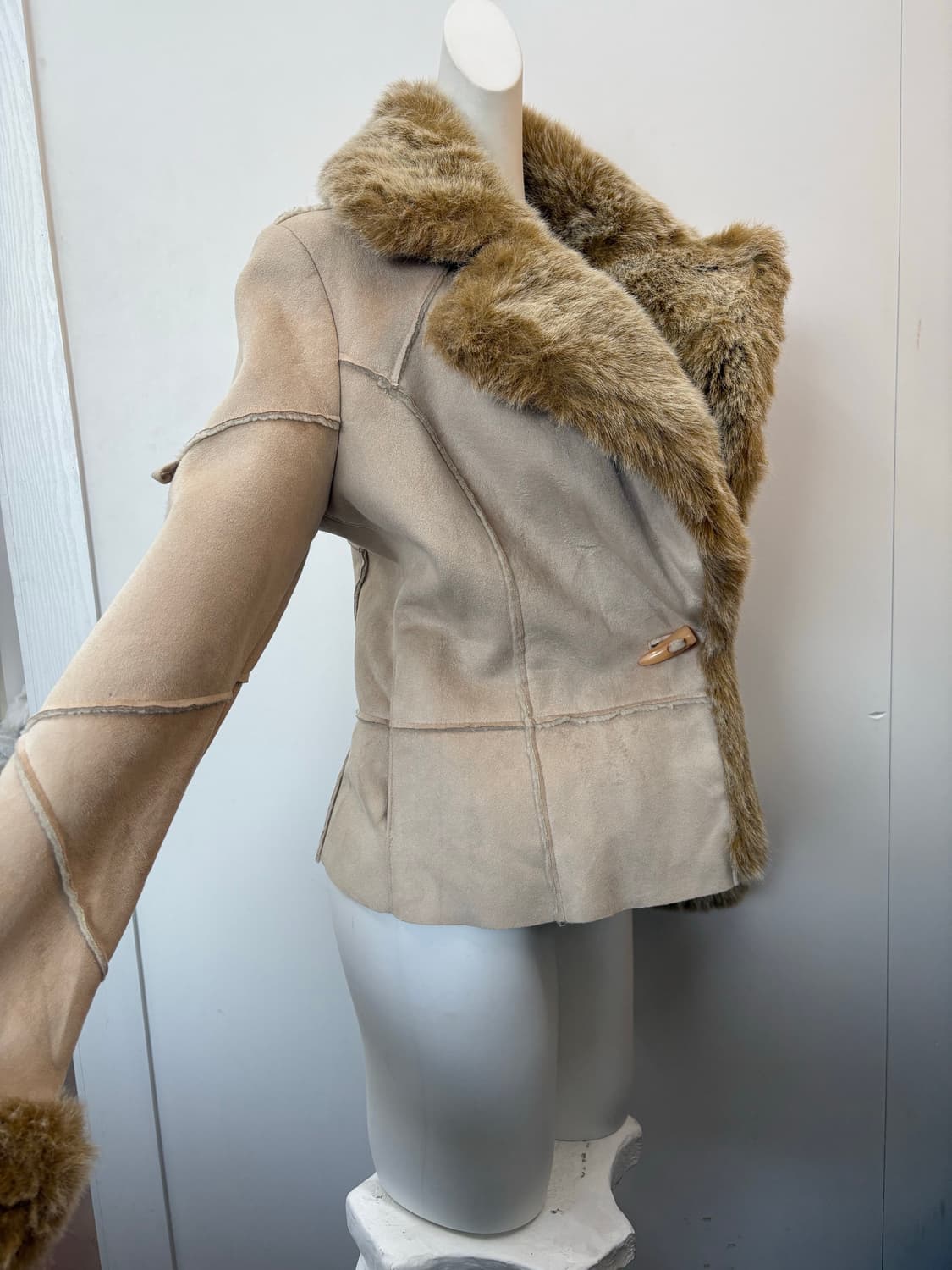 아이보리 퍼 자켓 상품이미지2