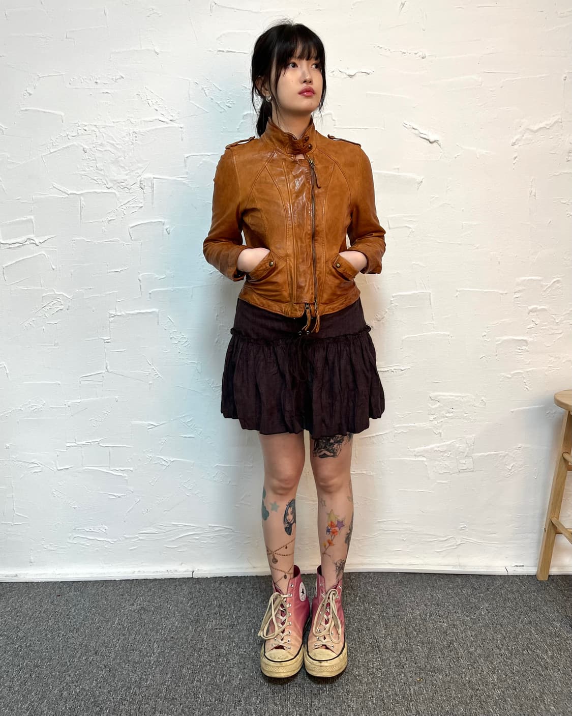 GOA 램 레더 Y2K 가죽 자켓 상품이미지7