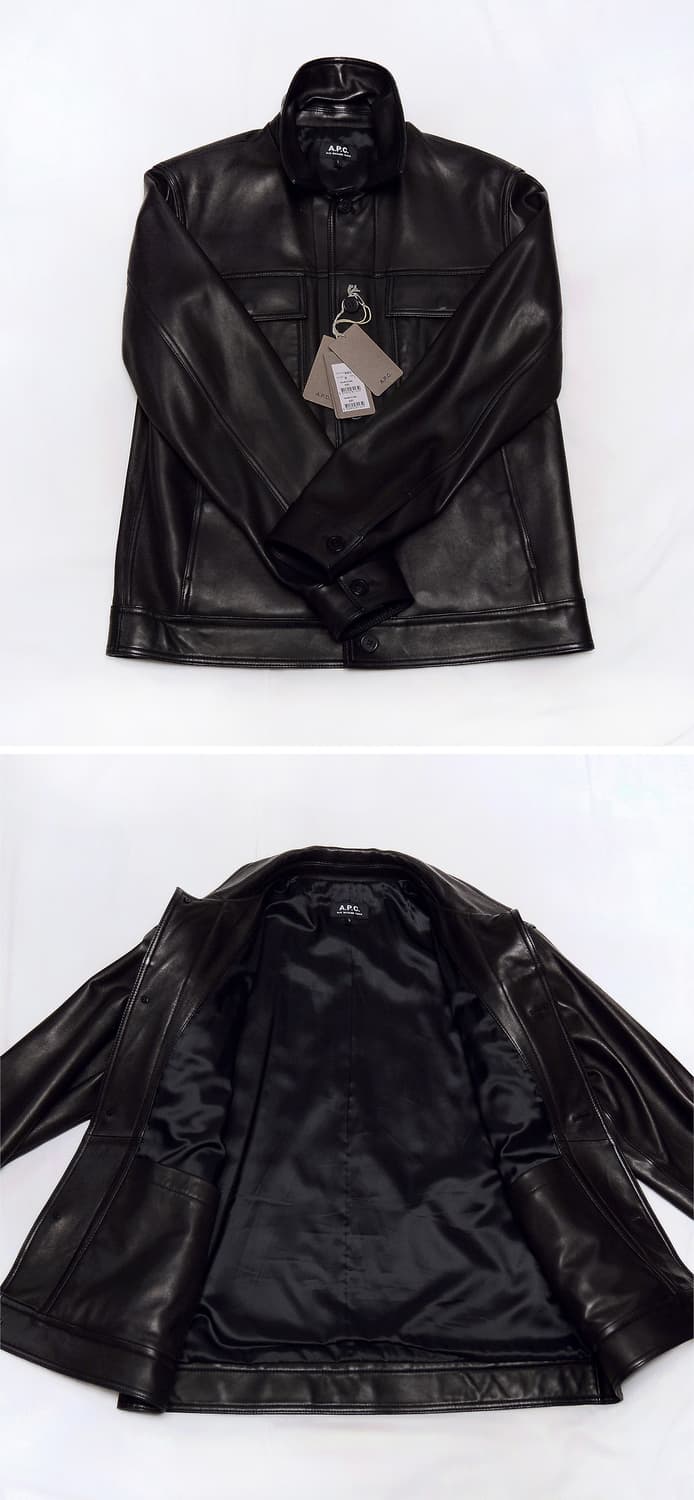 신품급) 아페쎄 (A.P.C) 저스틴 레더 트러커 자켓 (100+) 상품이미지2