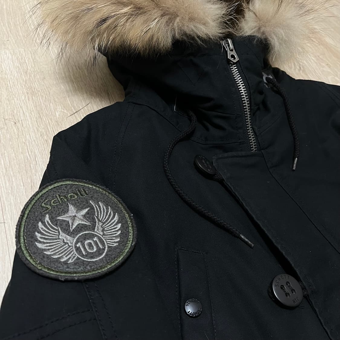 쇼트 Schott N3B 야상 파카 블랙 S/90 상품이미지3