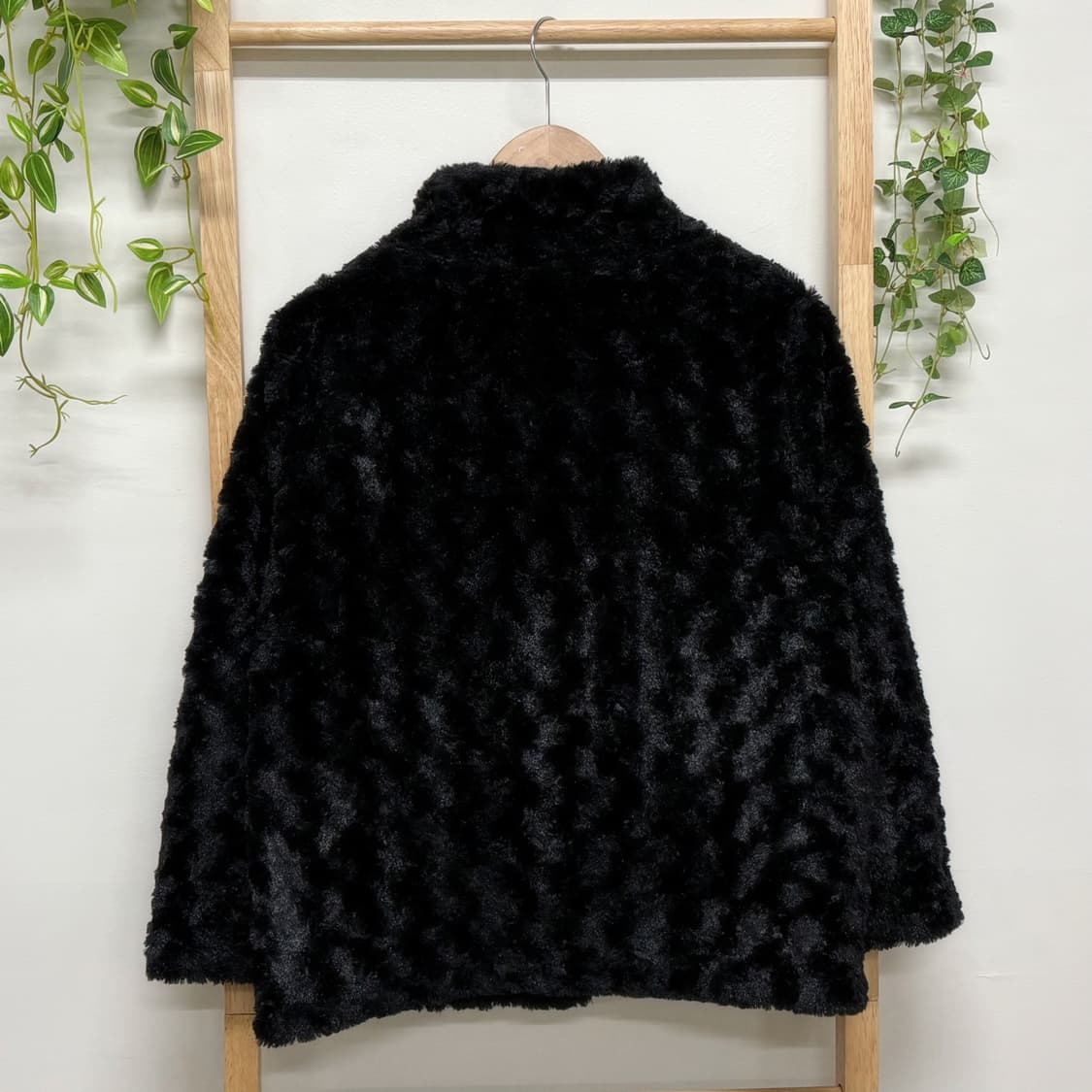 JPN/ 블랙 털 자켓 코트 숏코트 크롭코트 블랙퍼  상품이미지6