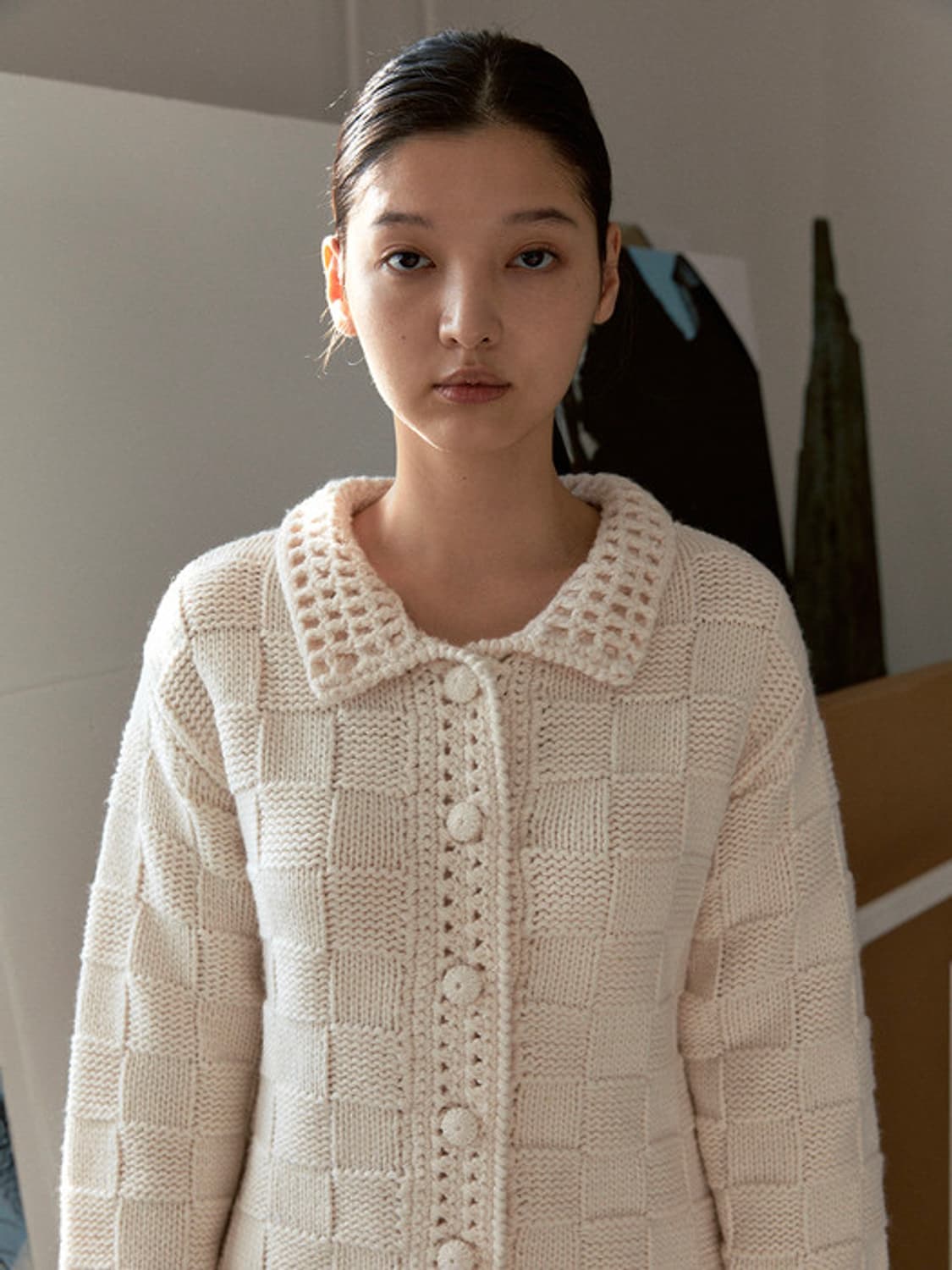 Knit dress ivory 상품이미지1
