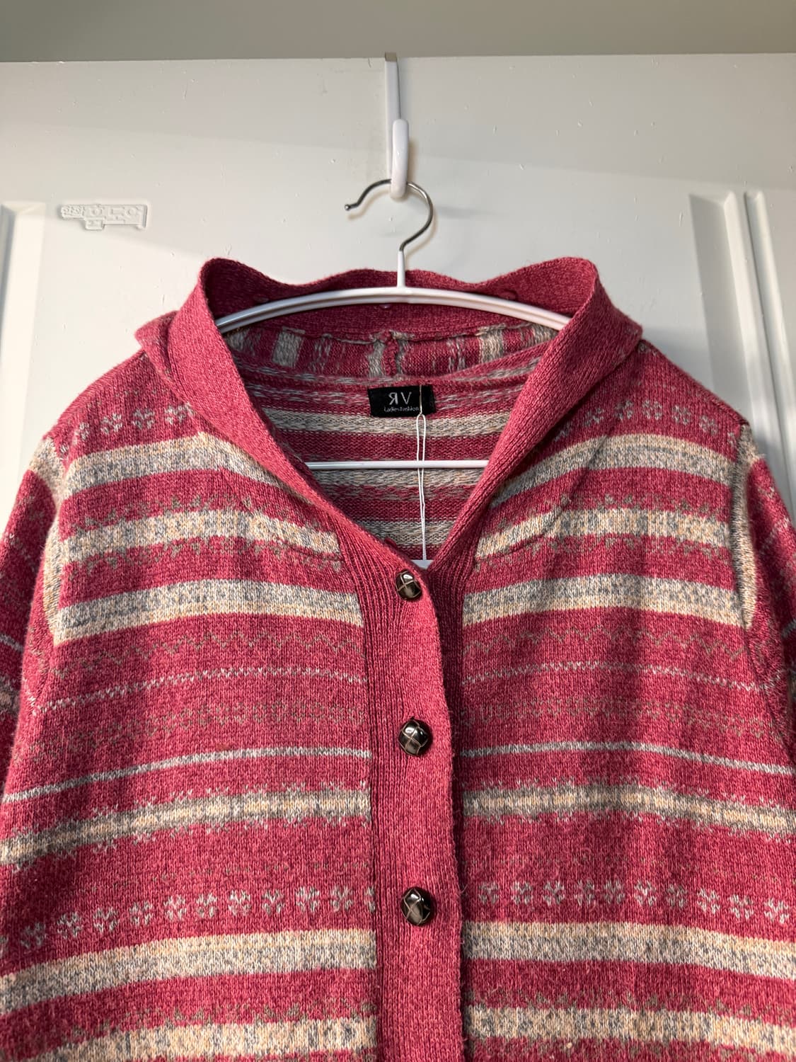 일본빈티지 모리 핑크 롱가디건 상품이미지6