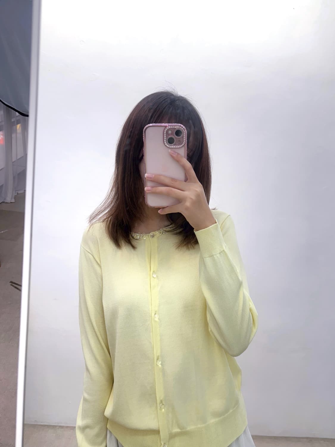 레몬우유 비즈 큐빅 가디건 상품이미지4