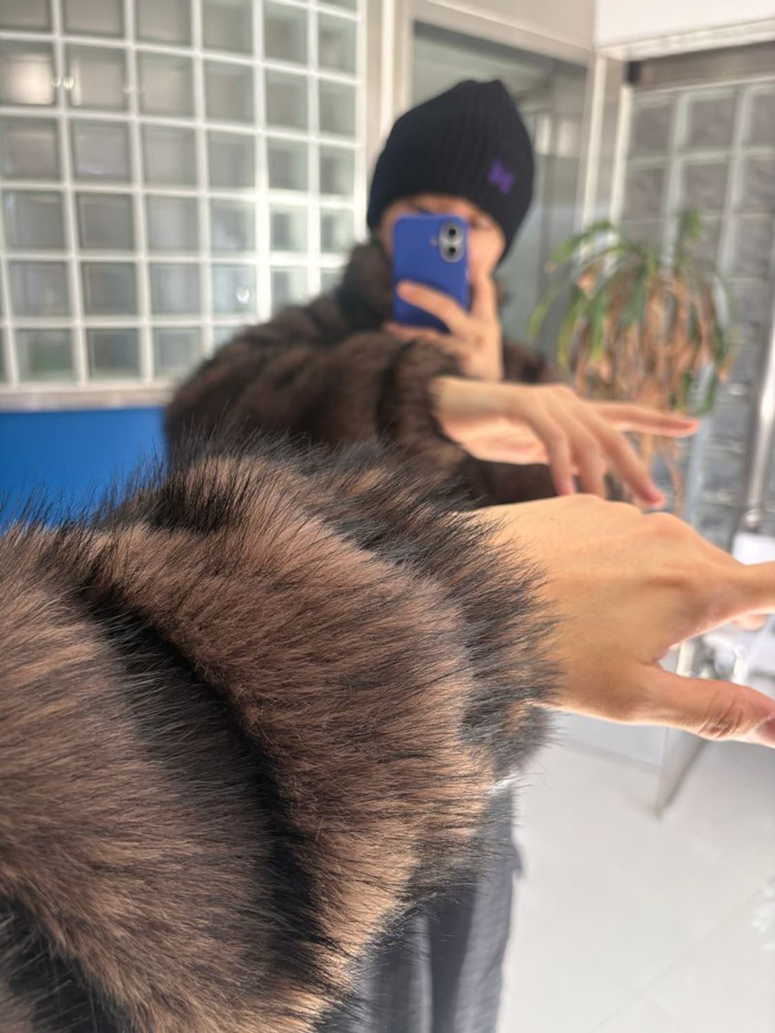 FAKE FUR BLOUSON 혼합 인조 모피 블라우스 상품이미지2