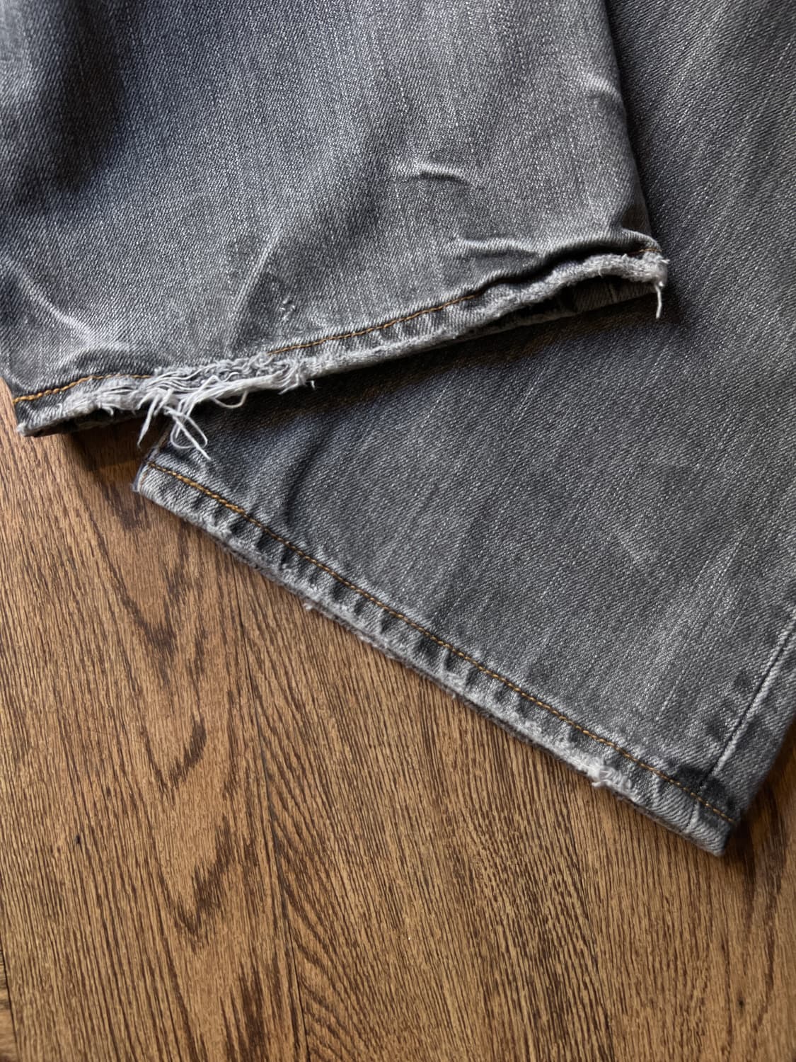 [38]00's 리바이스 501 USA 그레이 워싱 데님 팬츠 상품이미지5