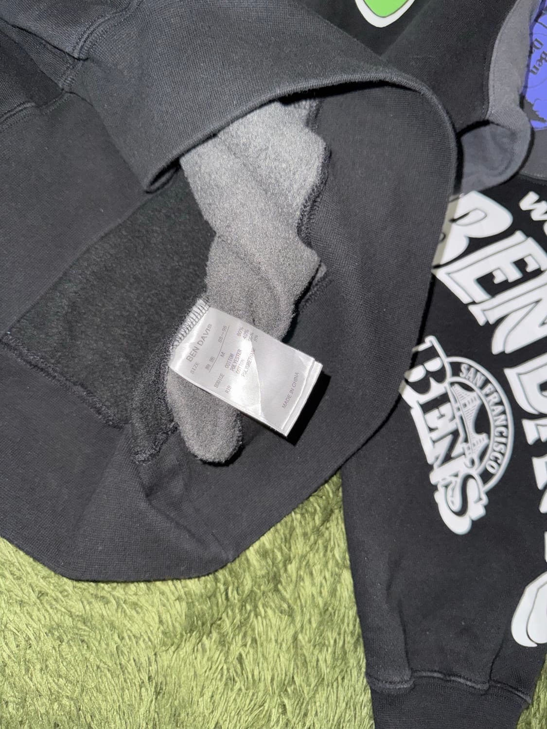 [M] 벤데이비스 재팬 별주 그래픽 믹스드 스웻셔츠 상품이미지7