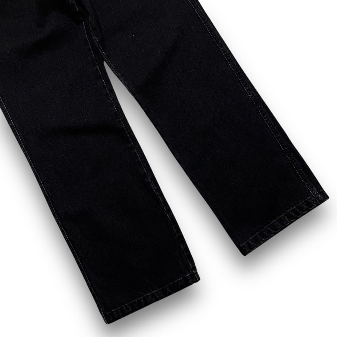 WESKEN 사이드 스터드 와이드 흑청 데님 팬츠 상품이미지3