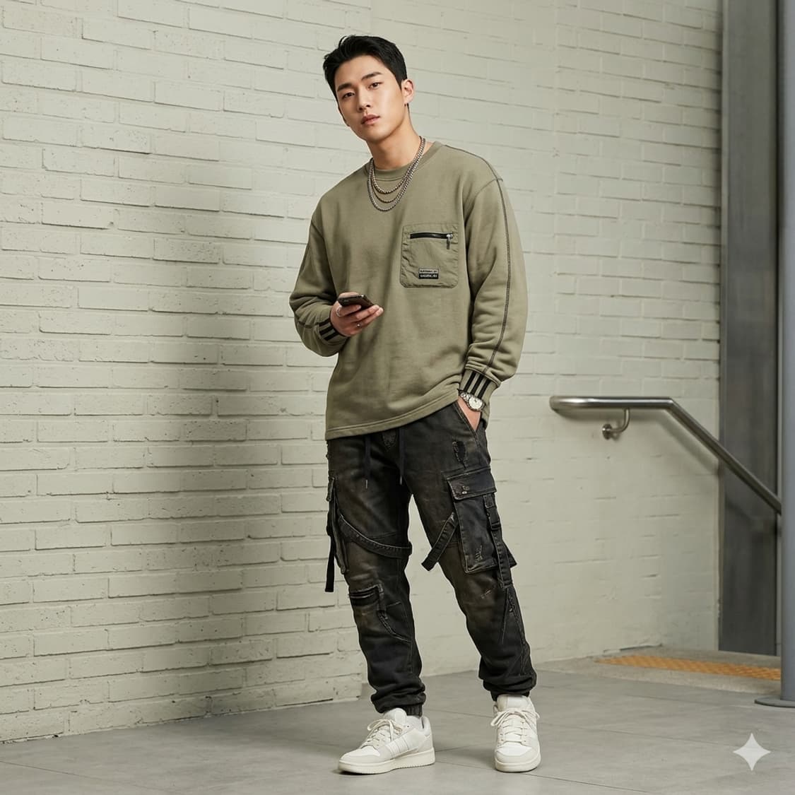 아디다스 유틸리티 지퍼 포켓 맨투맨  상품이미지1