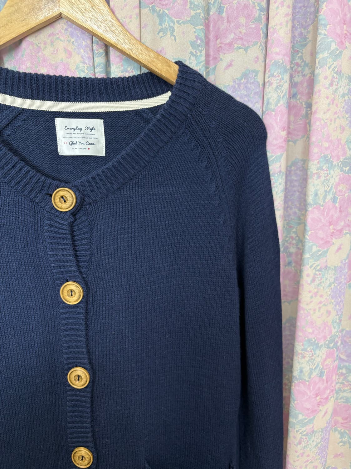 네이비 단추 가디건 상품이미지7