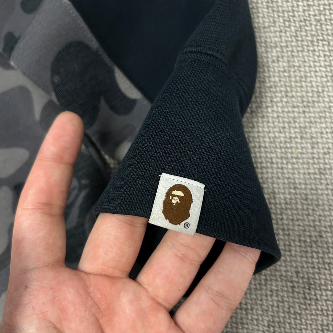 퓨마 베이프 콜라보 흑계 샤크 후드집업(S) 상품이미지6