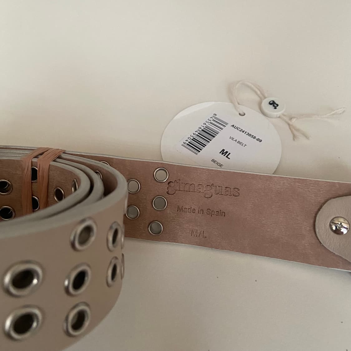 Gimaguas 기마구나스 벨트 Villa Belt beige M/L 상품이미지7