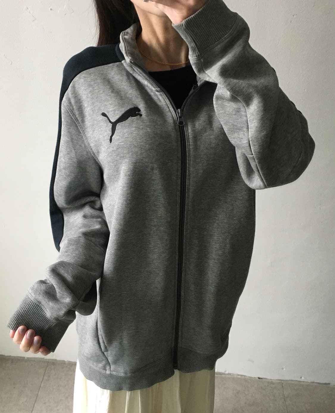 퓨마 가슴로고 카라집업 상품이미지1