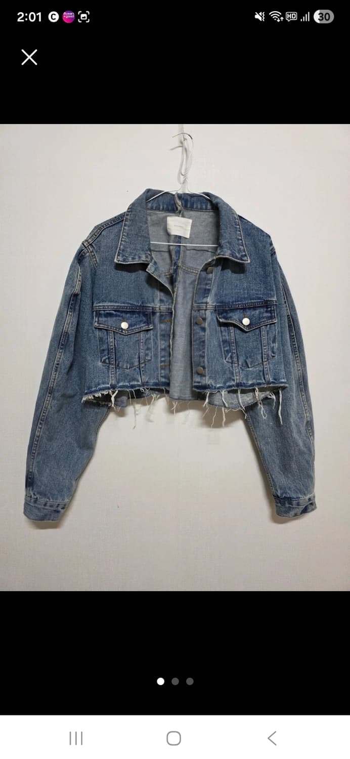 미앤느 숏 청자켓 상품이미지1