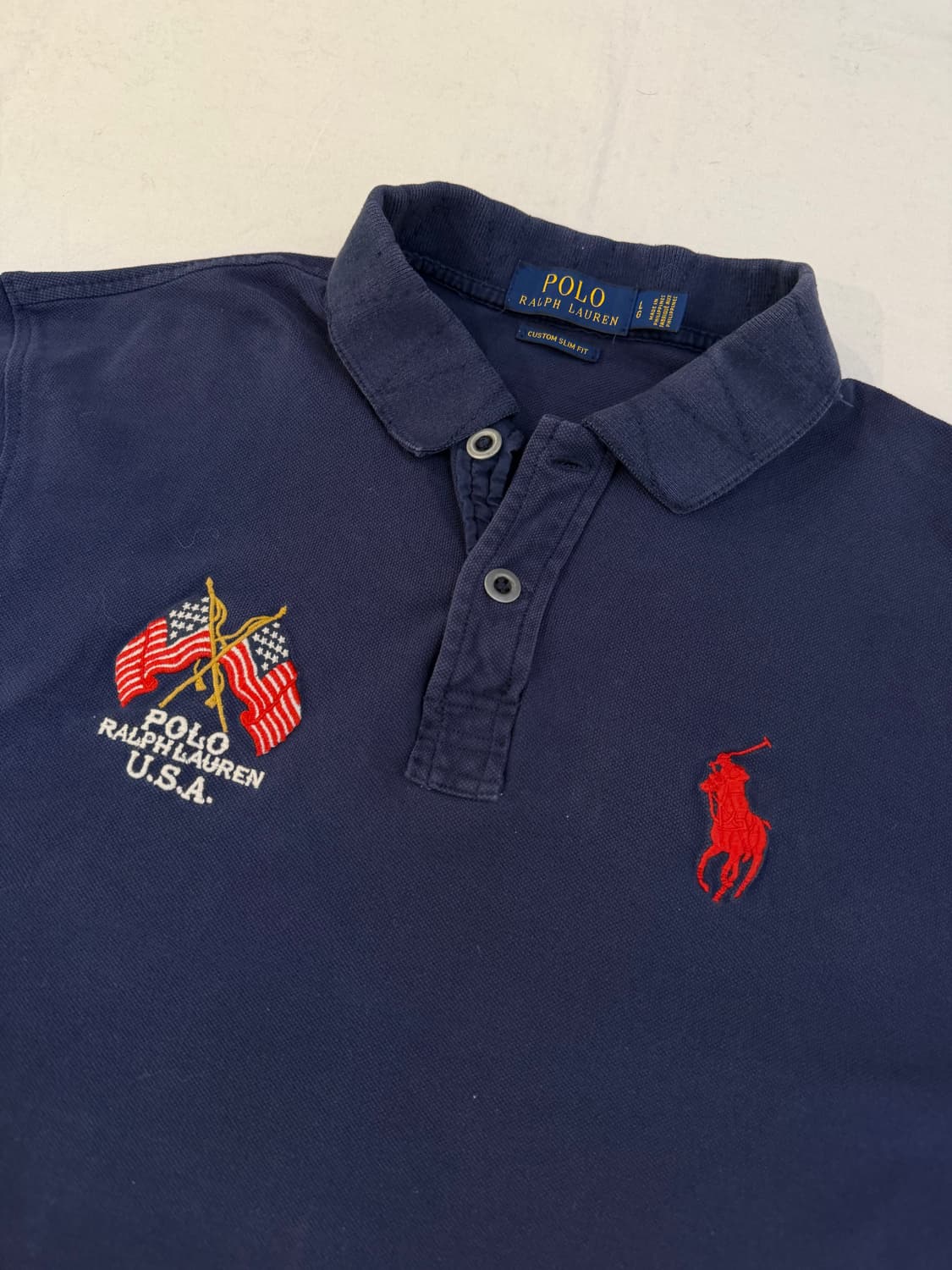 폴로 랄프로렌 빅포니 치프키프 성조기 카라티 네이비 상품이미지3