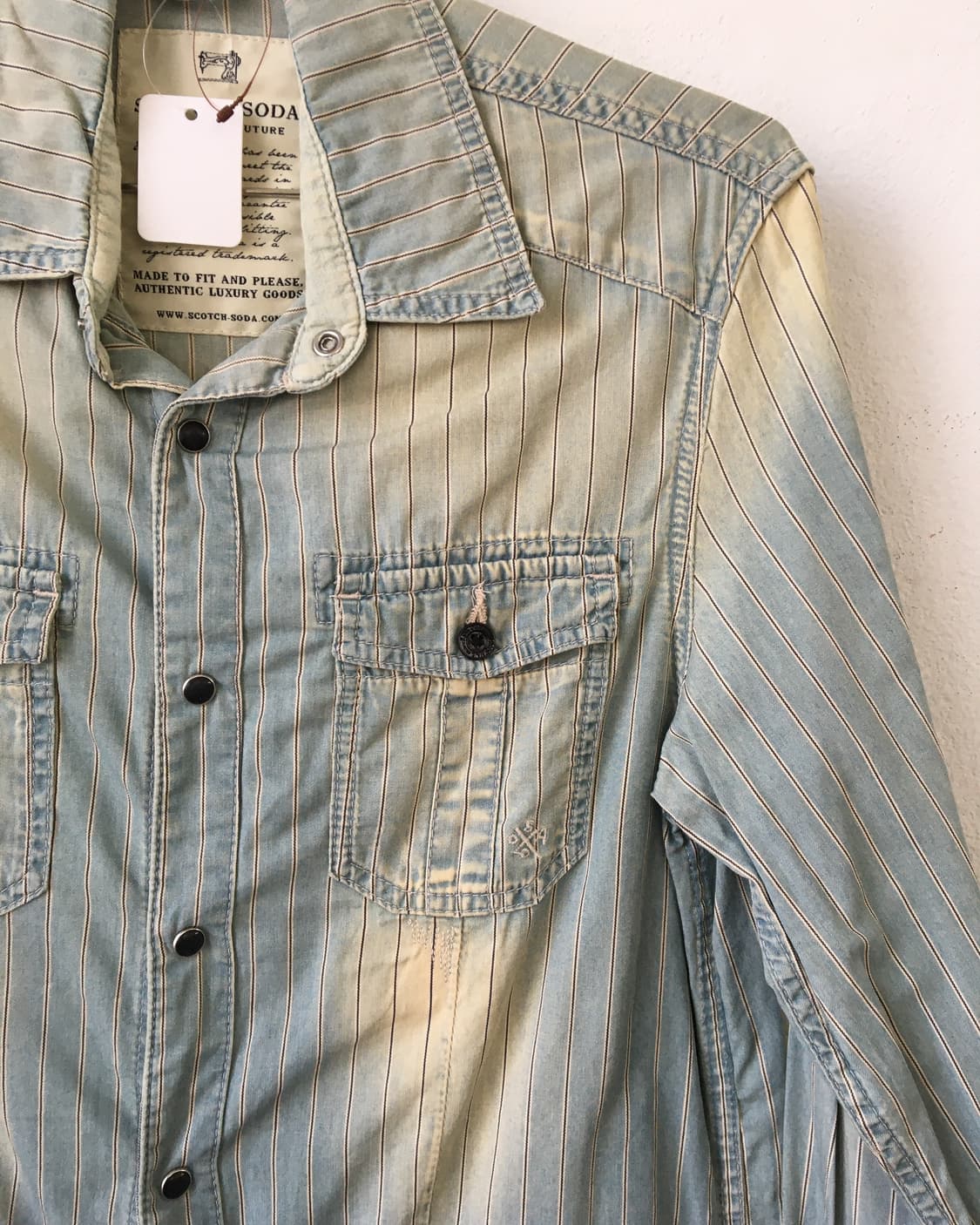 Washing stripe pattern shirt 상품이미지4