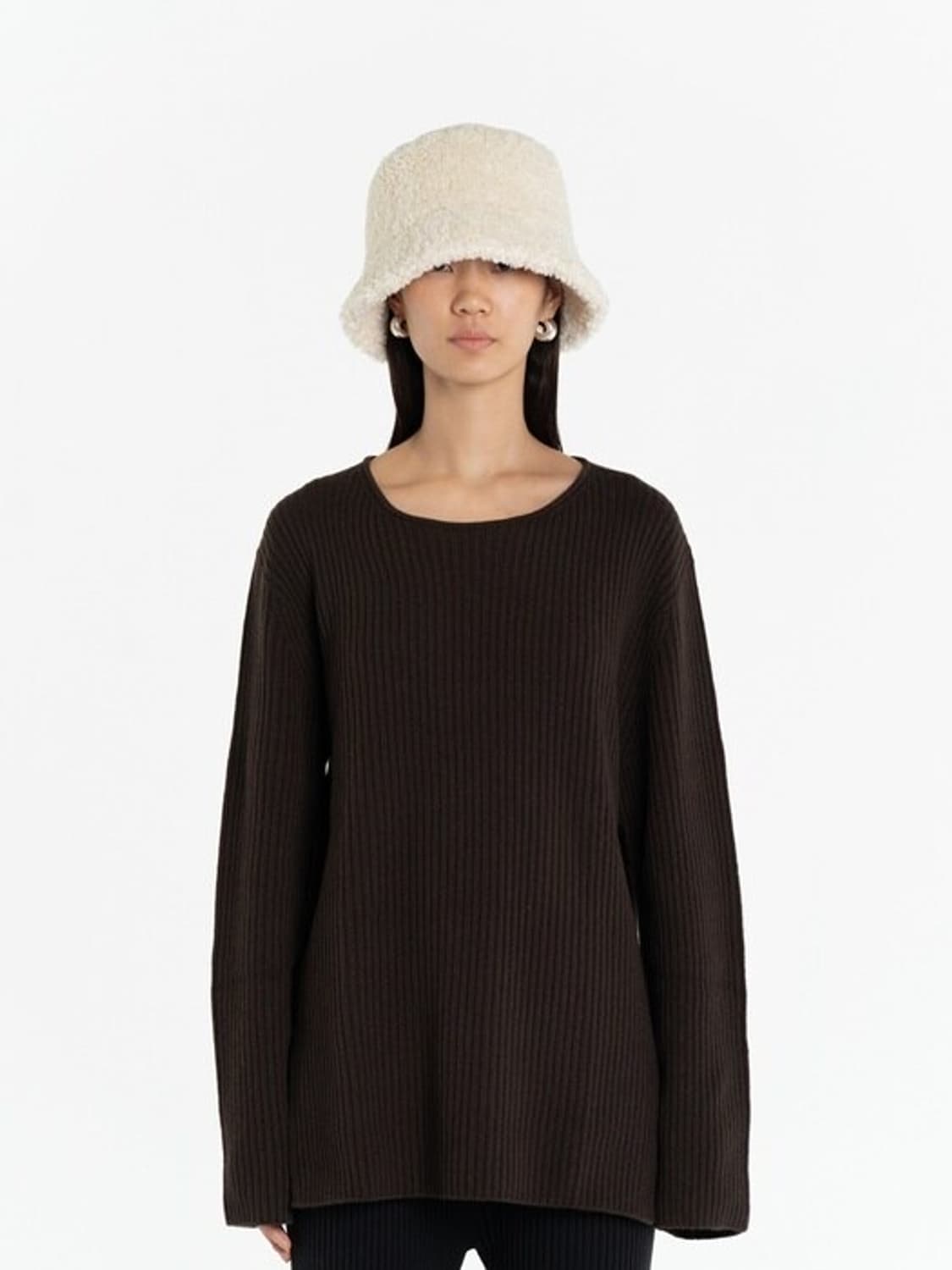 아모멘토 컬리 버킷햇 아이보리 상품이미지3