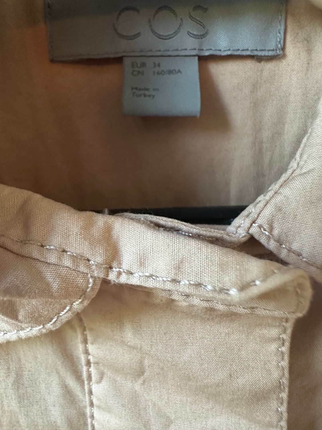 COS 코스 베이지 셔츠형 원피스 상품이미지7