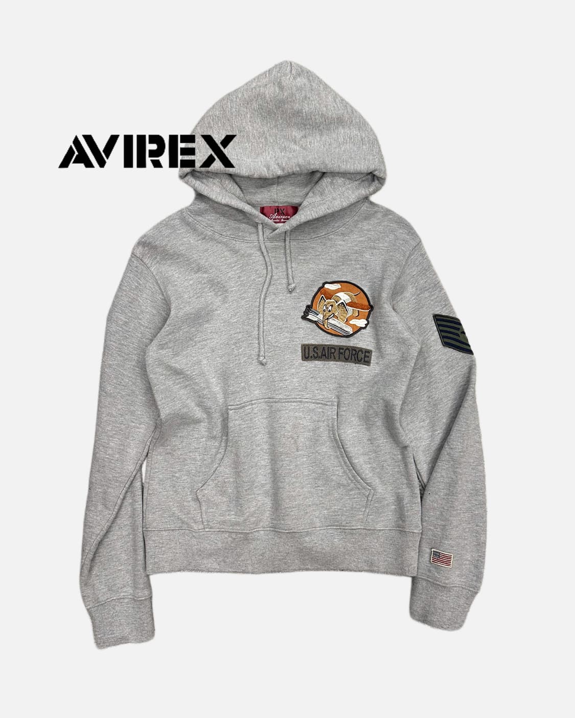 military patch crop hood t-shirt 상품이미지1