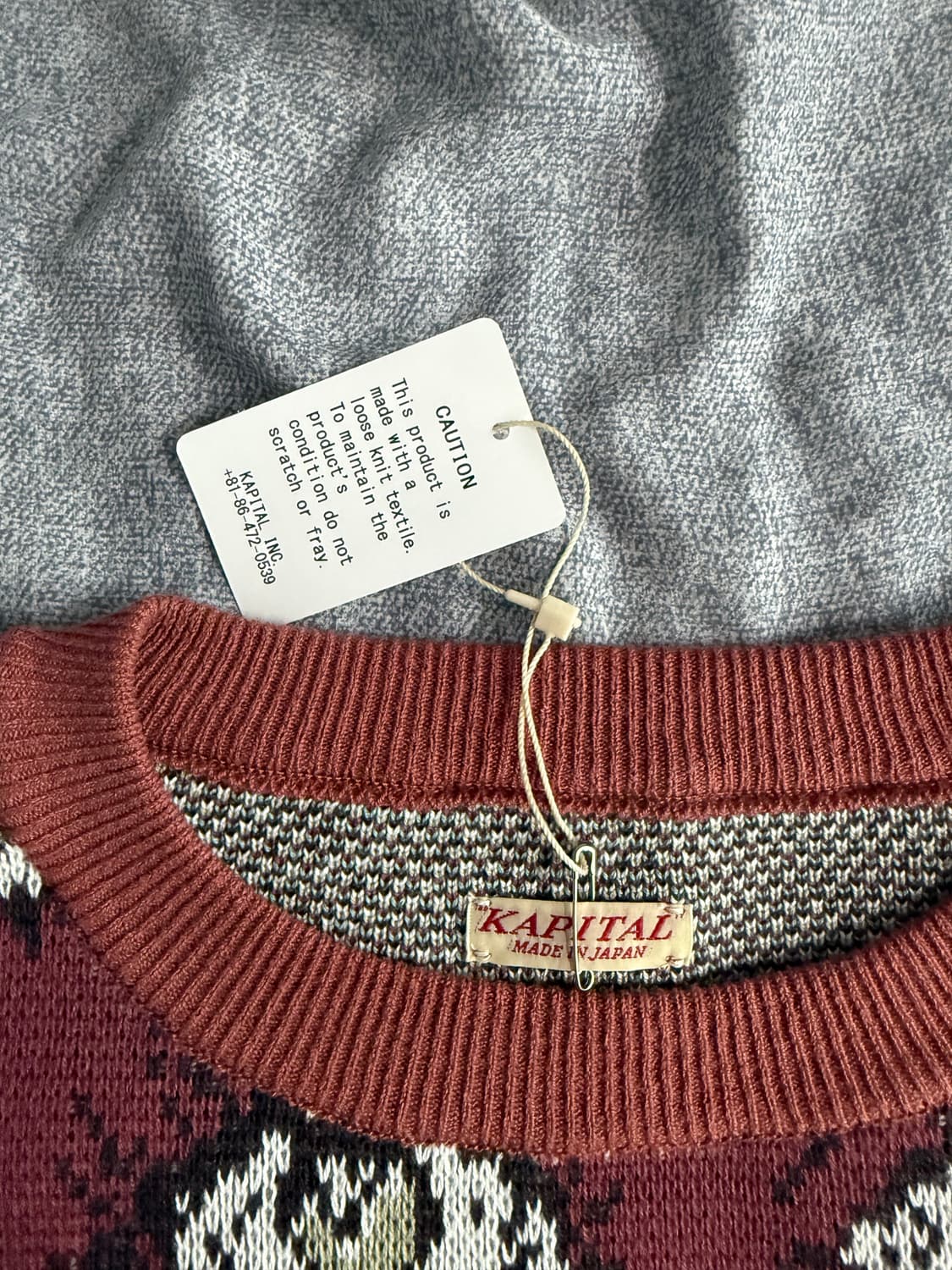 캐피탈 8G 자카드 니트 스피크이지 패턴 상품이미지2