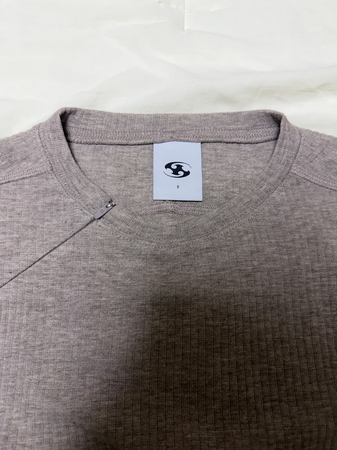 [2] 산산기어 리브드 롱슬리브 애쉬핑크 상품이미지4